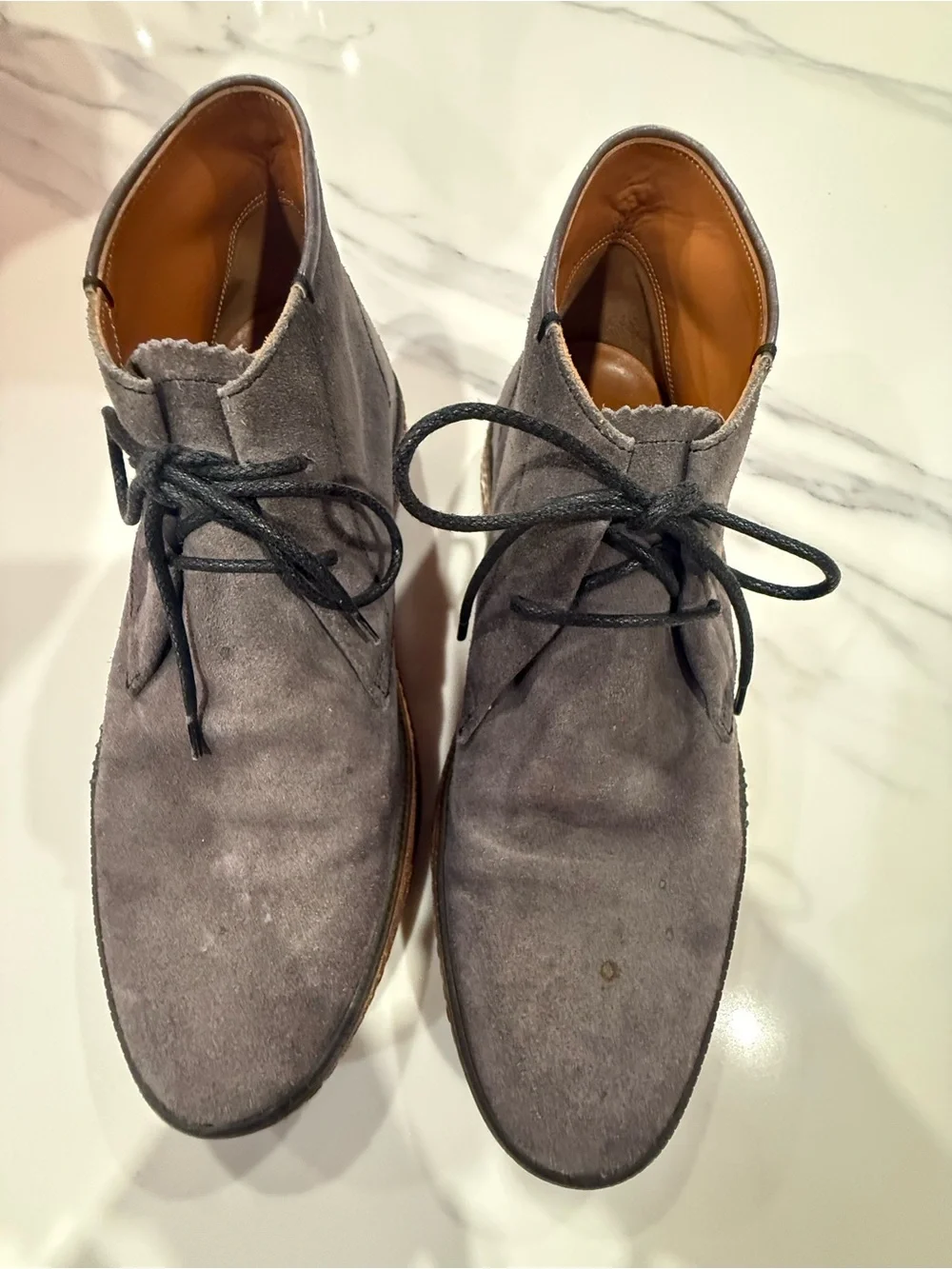 Berluti Paris Men's Suede Chukka Boots in Grey